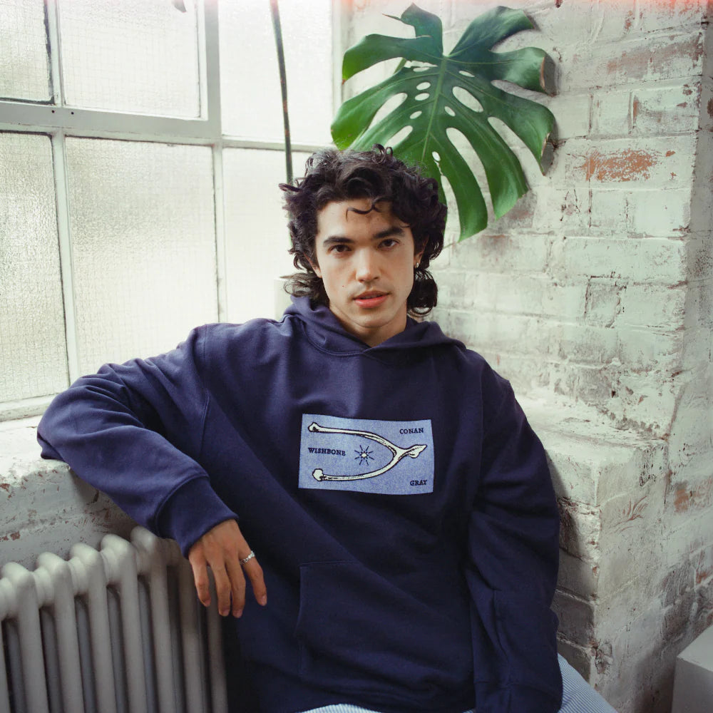 Conan Gray - Conan Gray Wishbone Navy Hoodie
